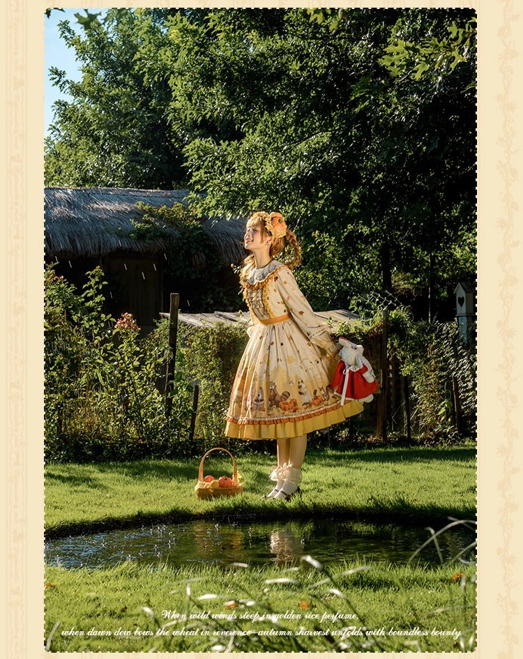 [Pre-orders open until October 2nd] Autumn Harvest in the Hill One-Piece Dress [Flowers and Pearl Box]