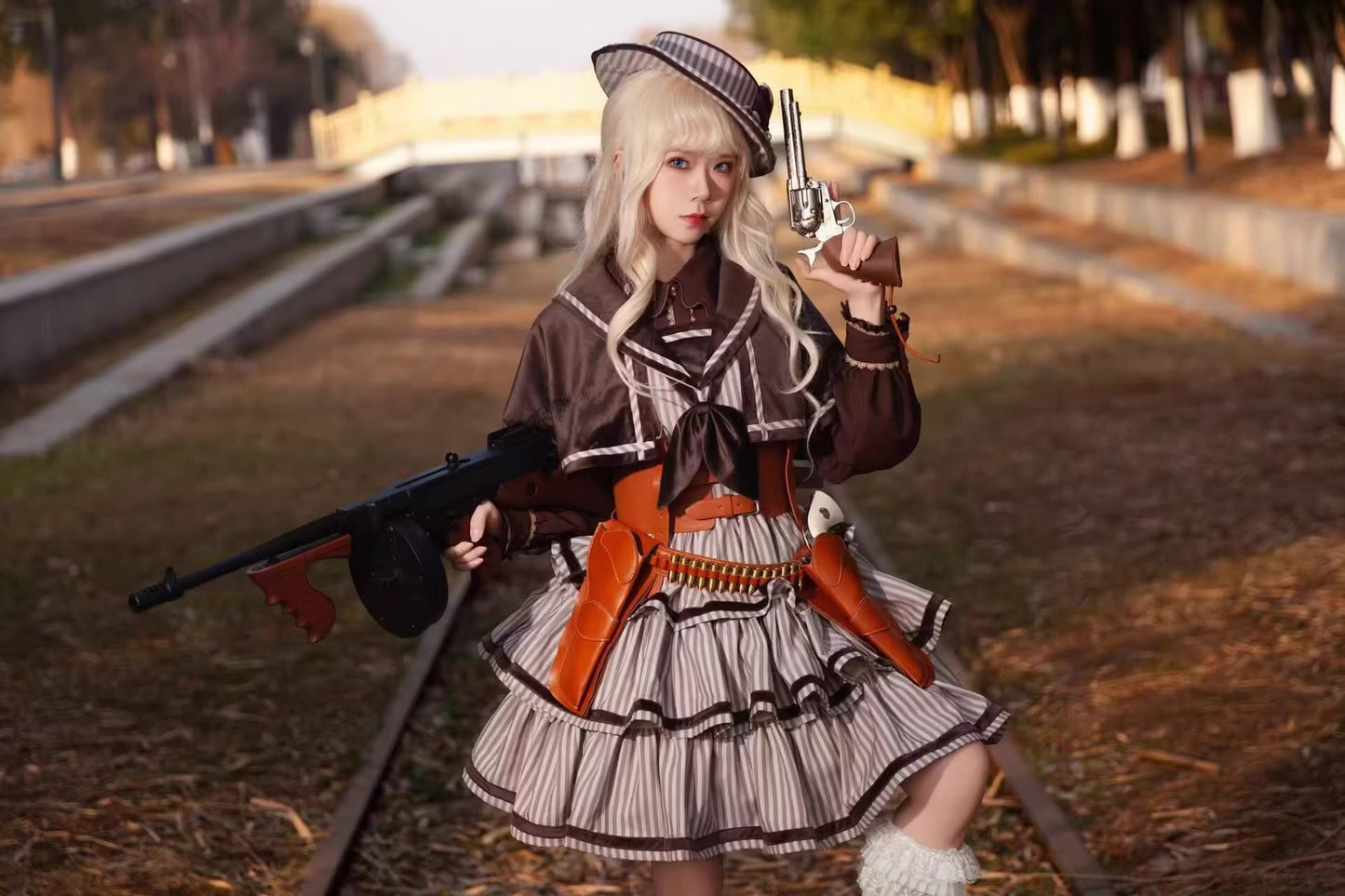 彼方の空 ケープ付きジャンパースカート【Infanta】