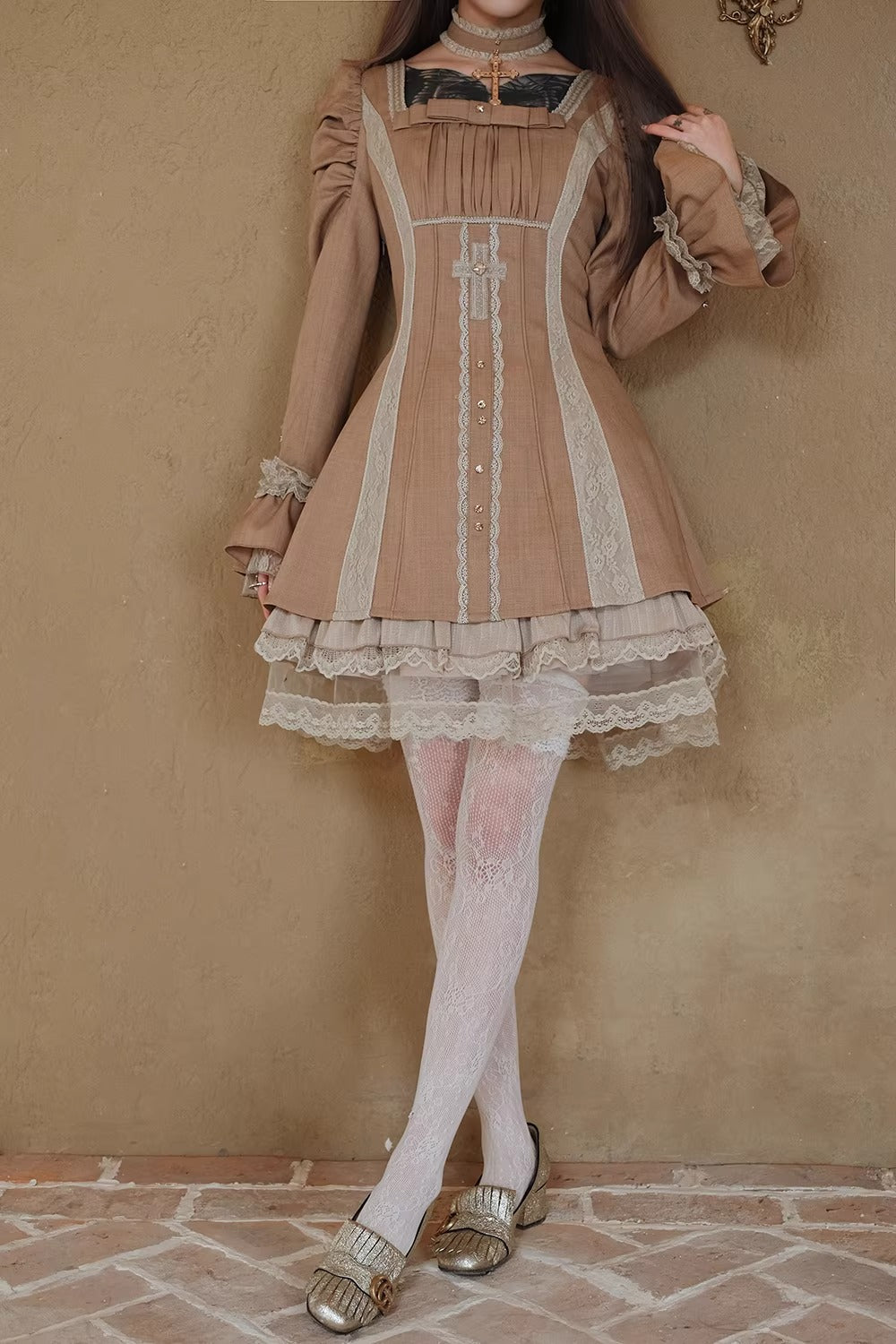 【受注予約~3/23】Embroidered Star ワンピース【魔女販售】