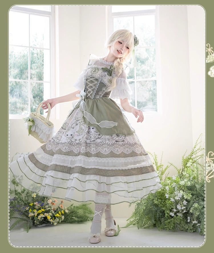 Tea Cup Rabbit ジャンパースカートセット【Melonshow】