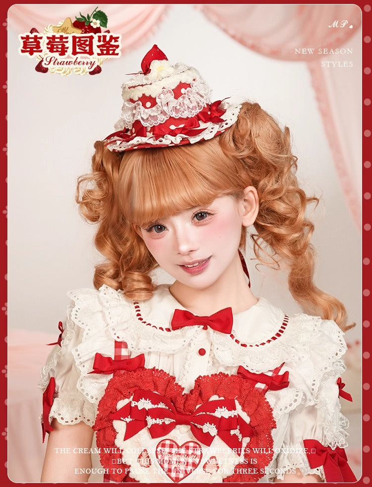 【受注予約~11/18】Strawberry Cake Illustration スカート【花与珍珠匣】