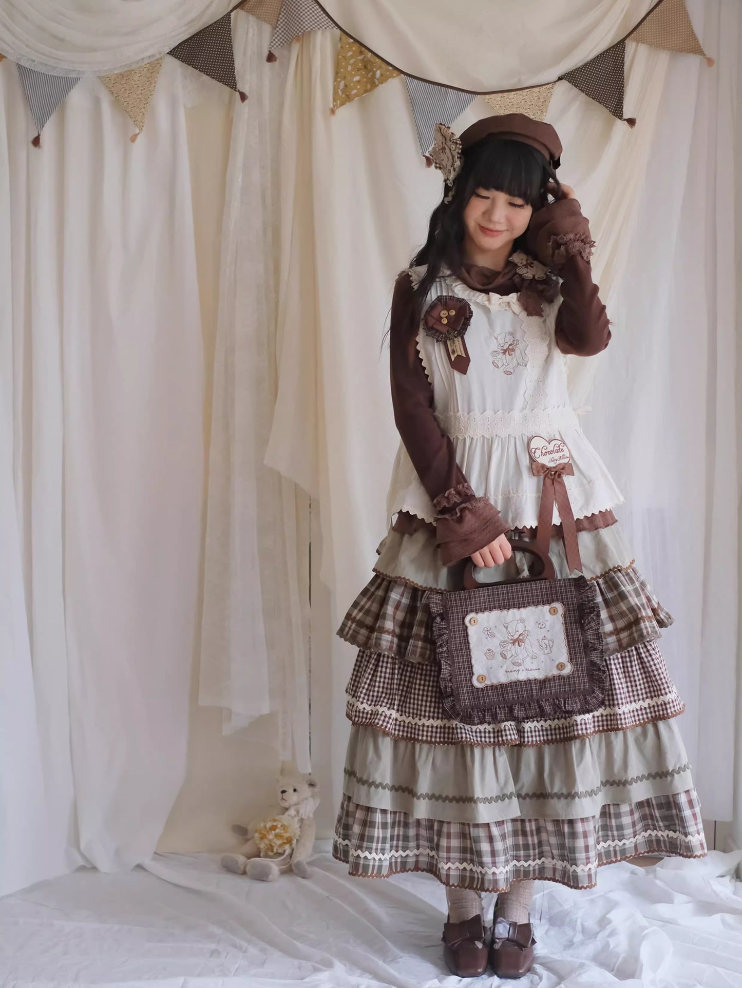 【受注予約~11/10】Bear Cake トップス・スカート【Stamp Albums】