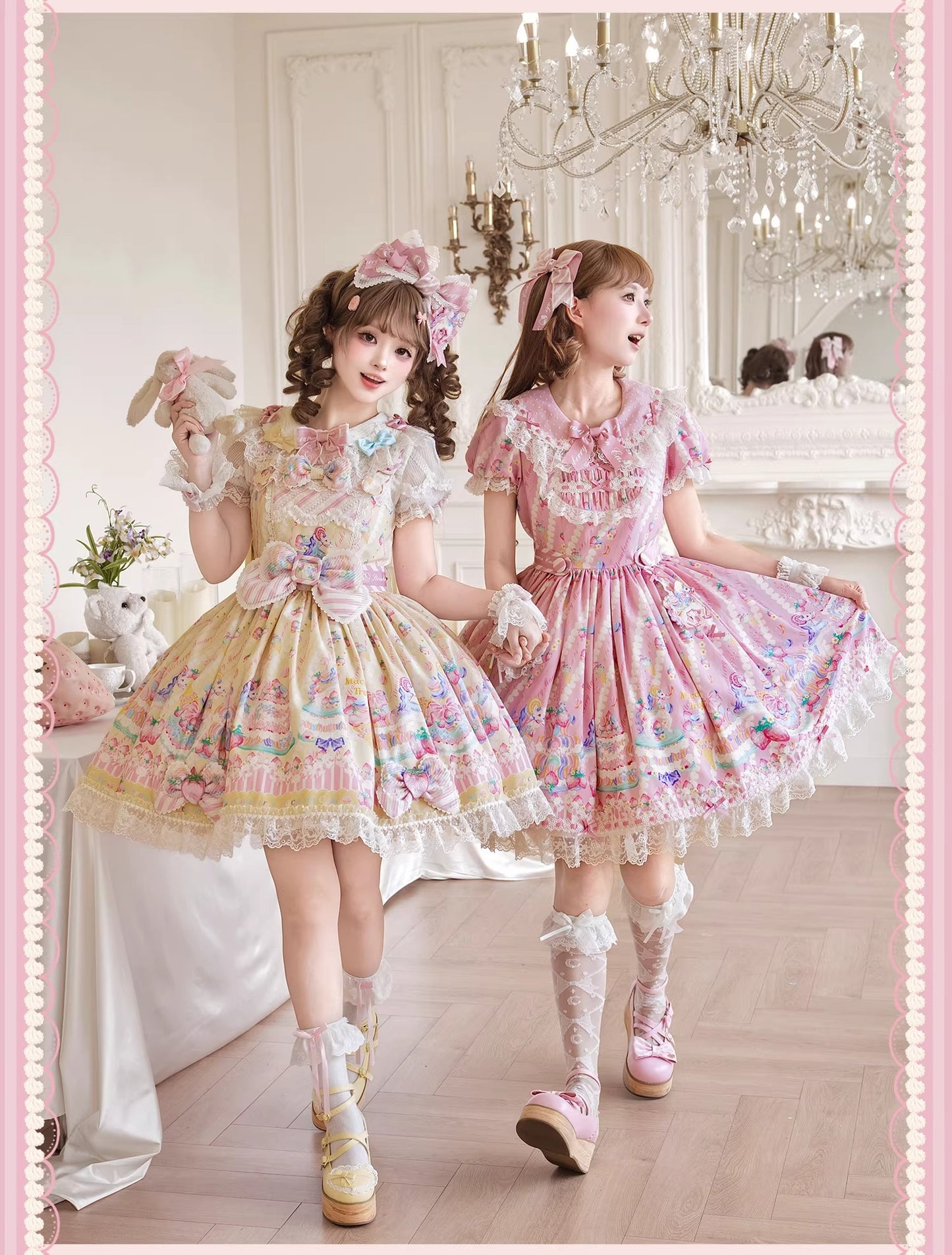 【受注予約~4/27】Pastel Macarons アクセサリー【双生小熊】