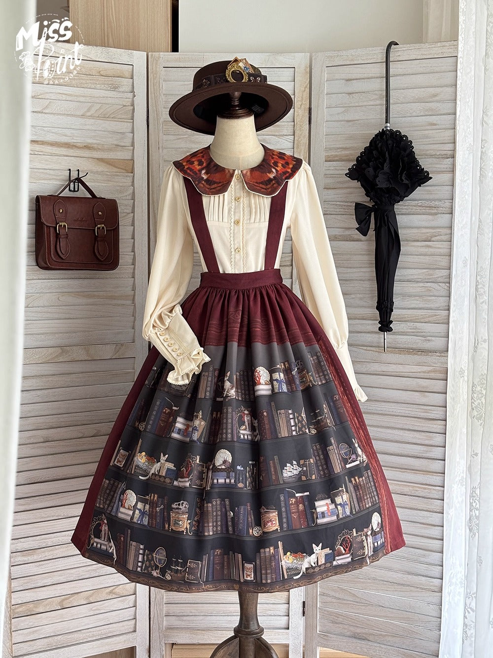 【受注予約~11/6】German Bookshelf スカート【Miss Point】