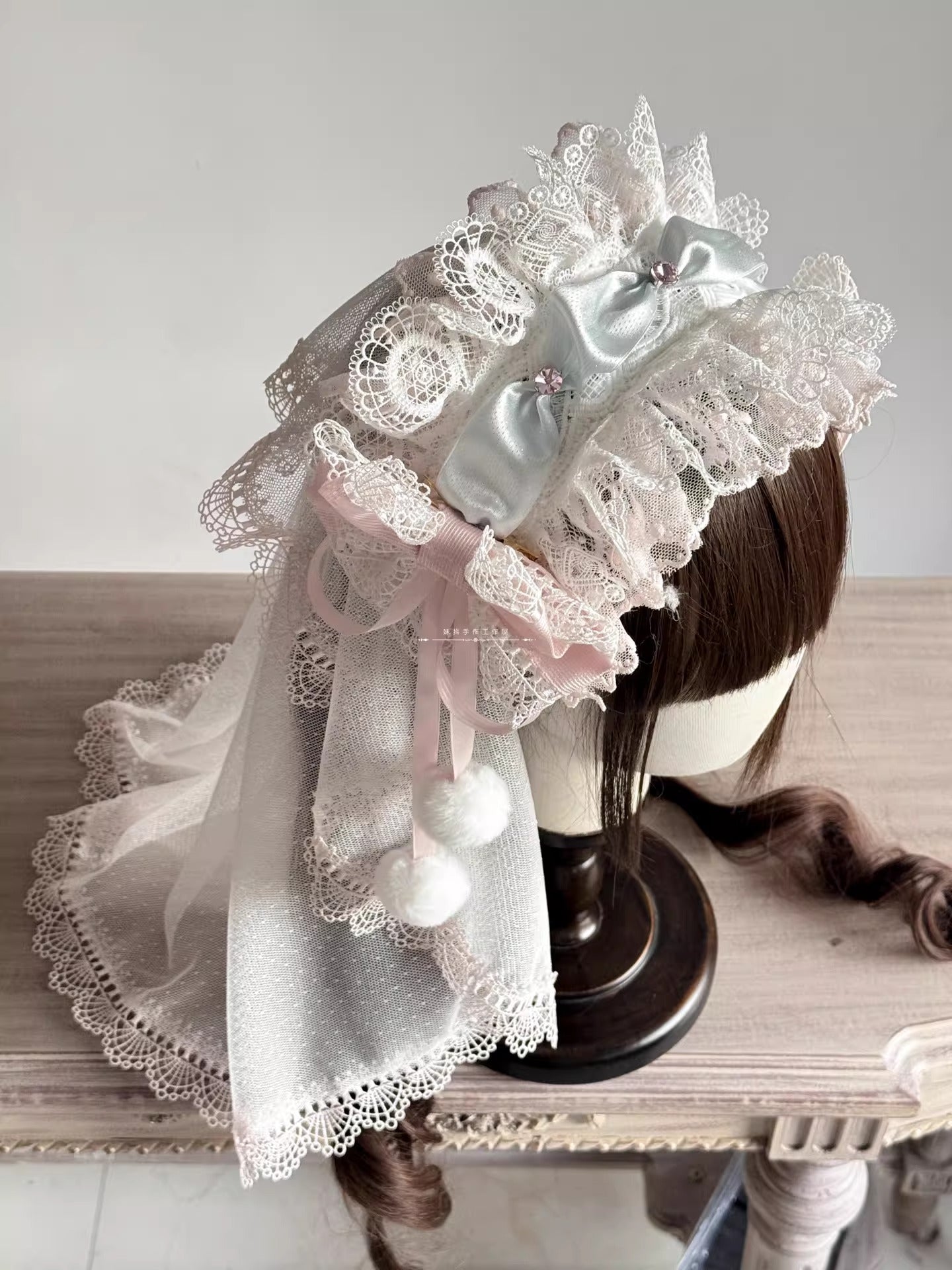 ヴェール付きSnow Drop ヘッドドレス【妹抖手作工作屋】