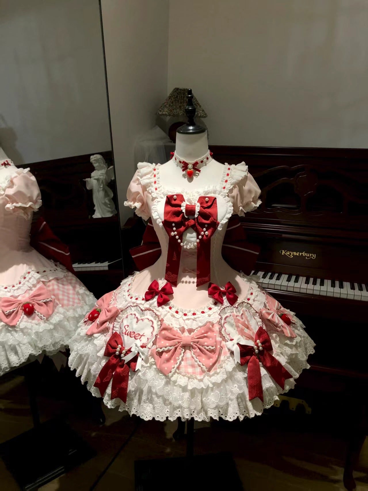 【受注予約~12/18】Sweet Berry Rabbit ワンピース【蜜桃白茶】