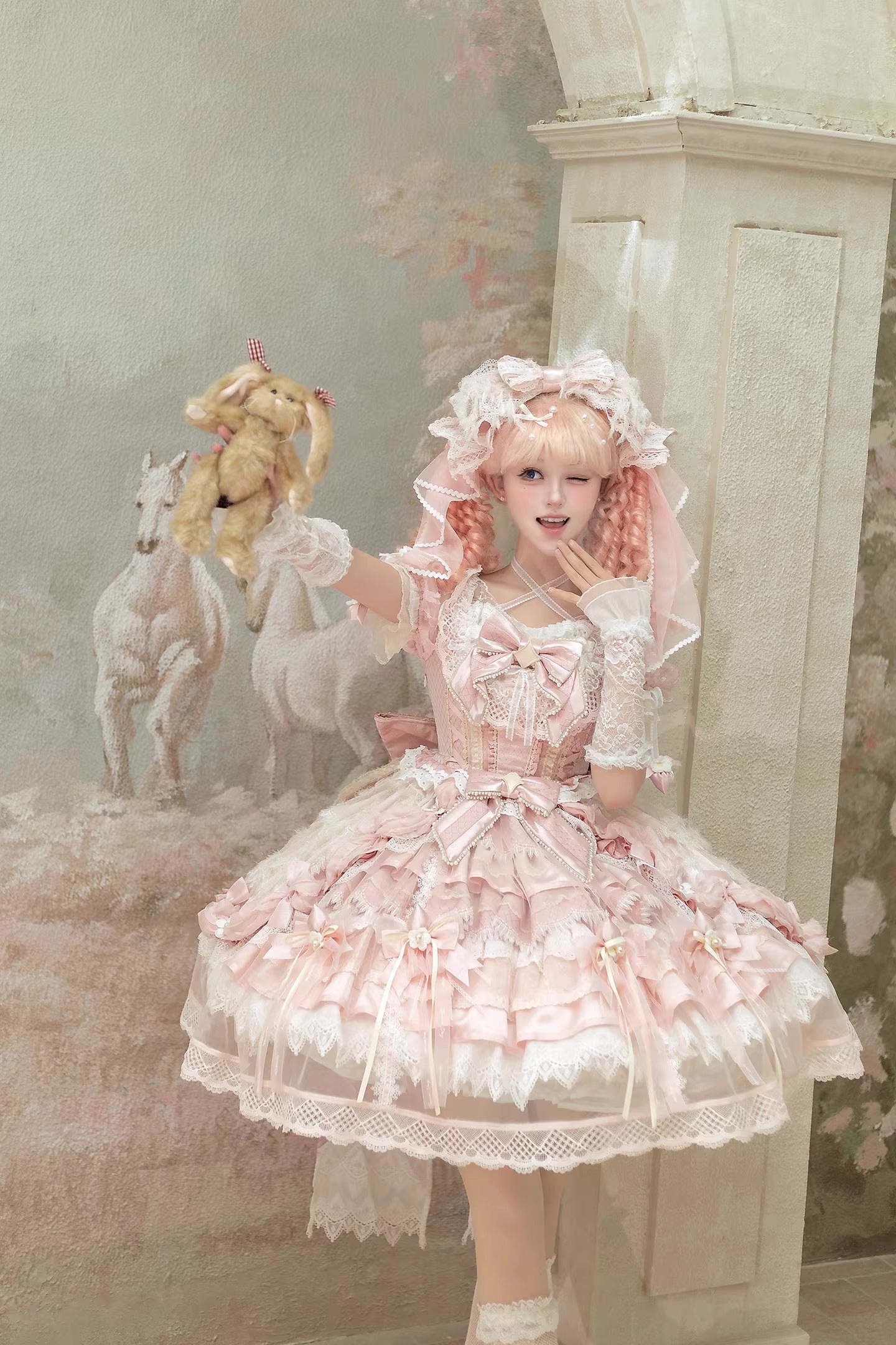 【受注予約~2/26】Love Snow Strawberry ワンピース・フルセット【Felinae Cookie】