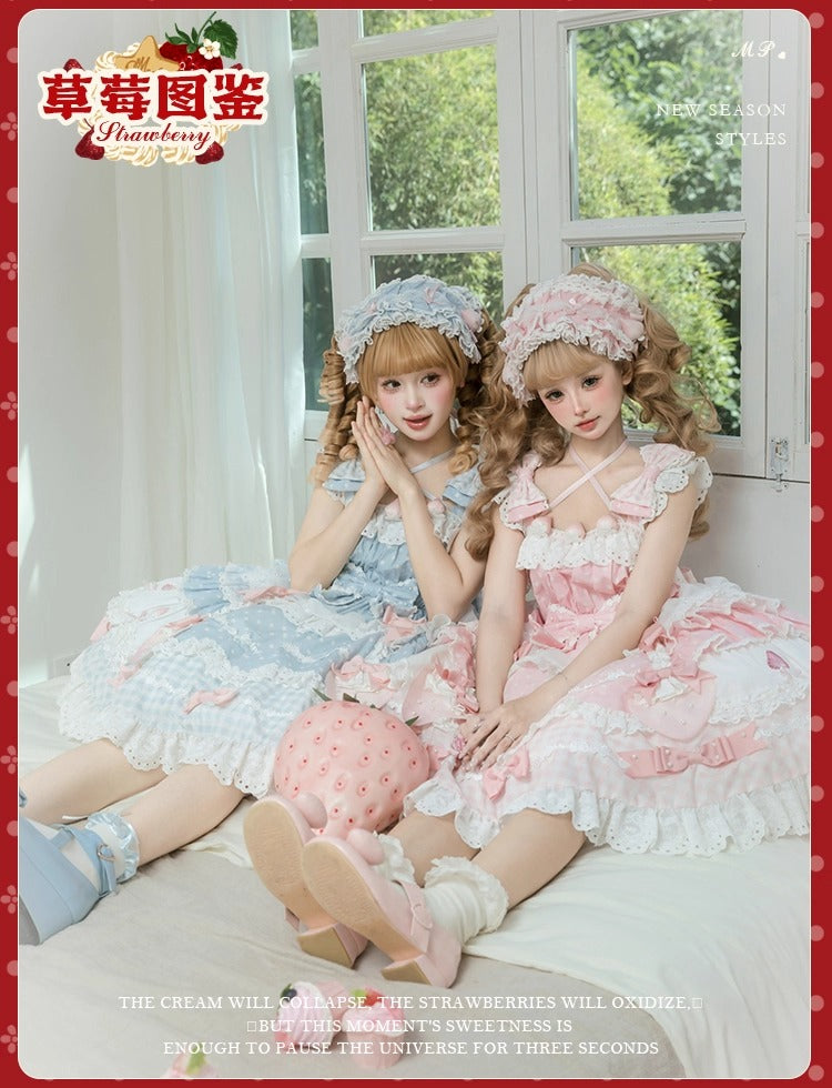 【受注予約~11/18】Strawberry Cake Illustration ジャンパースカート(タイプ1)【花与珍珠匣】