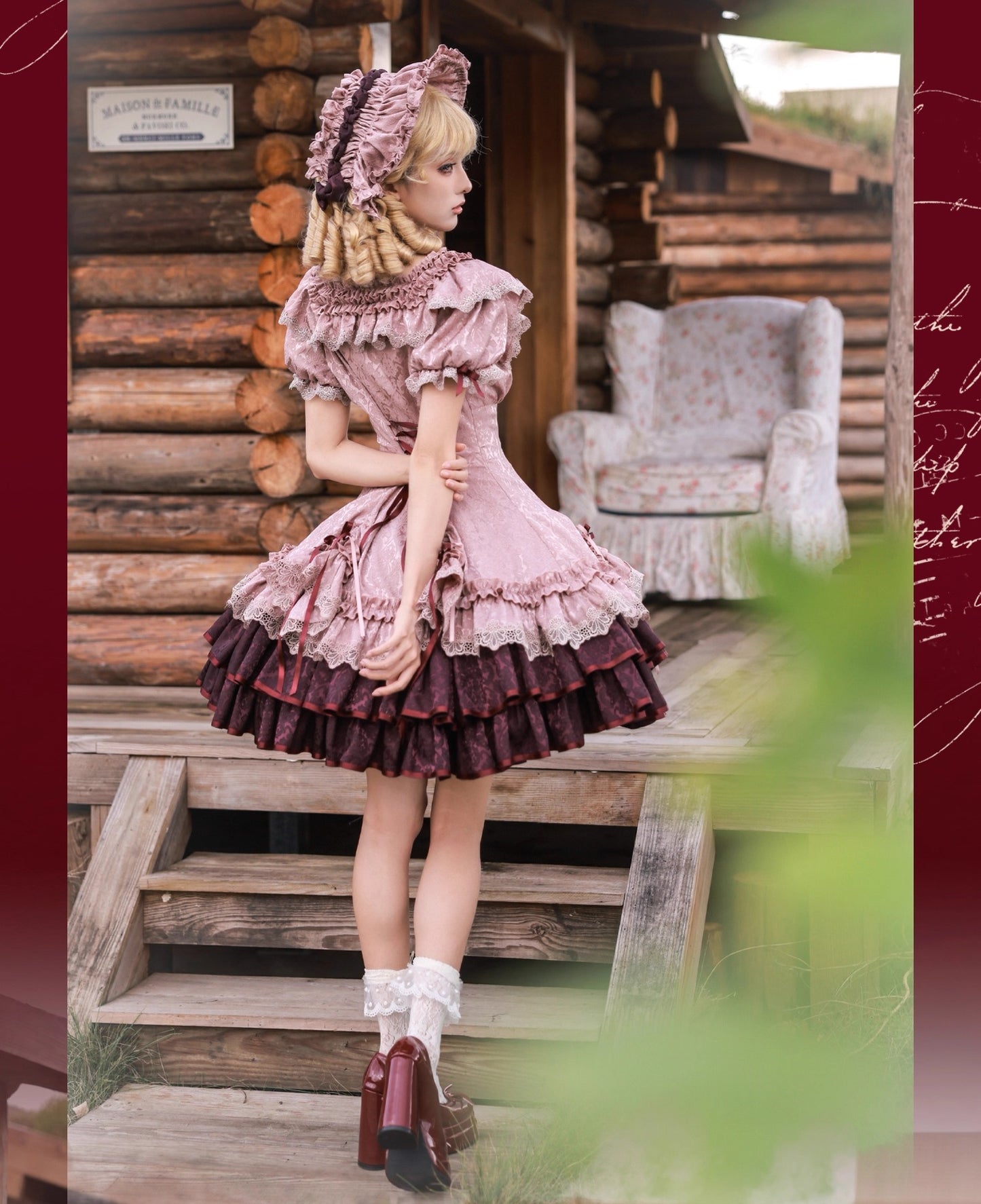 【受注予約~9/11】Old Rose ワンピース【夜泪百合】