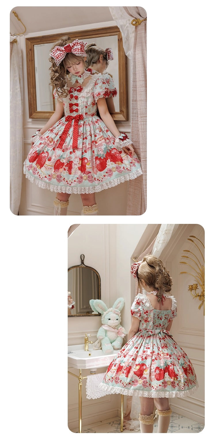 【受注予約~8/28】Strawberry momo Party ワンピース【仲夏物語】