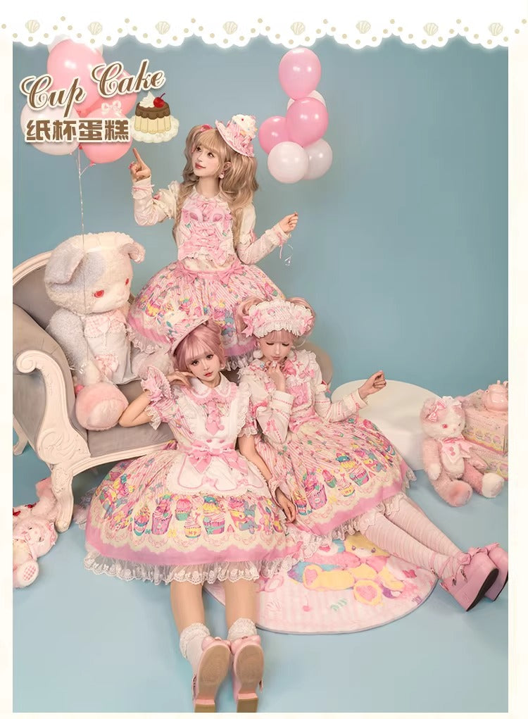 【受注予約~1/26】CupCakes ジャンパースカート【花与珍珠匣】