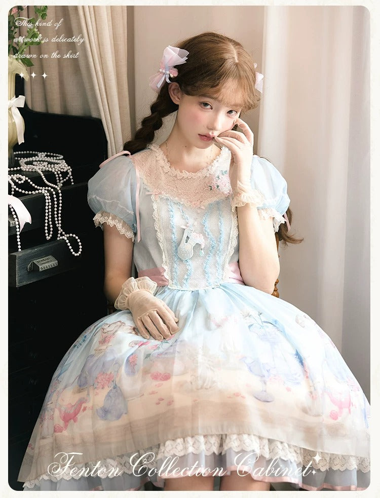 【受注予約~4/29】Fenton Curio Cabinet ワンピース・ジャンパースカート・エプロン【花与珍珠匣】