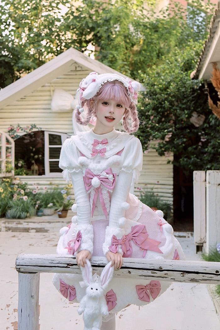 【受注予約~10/23】Frosted Sugar Rabbit ジャンパースカート・サロペット【双生小熊】