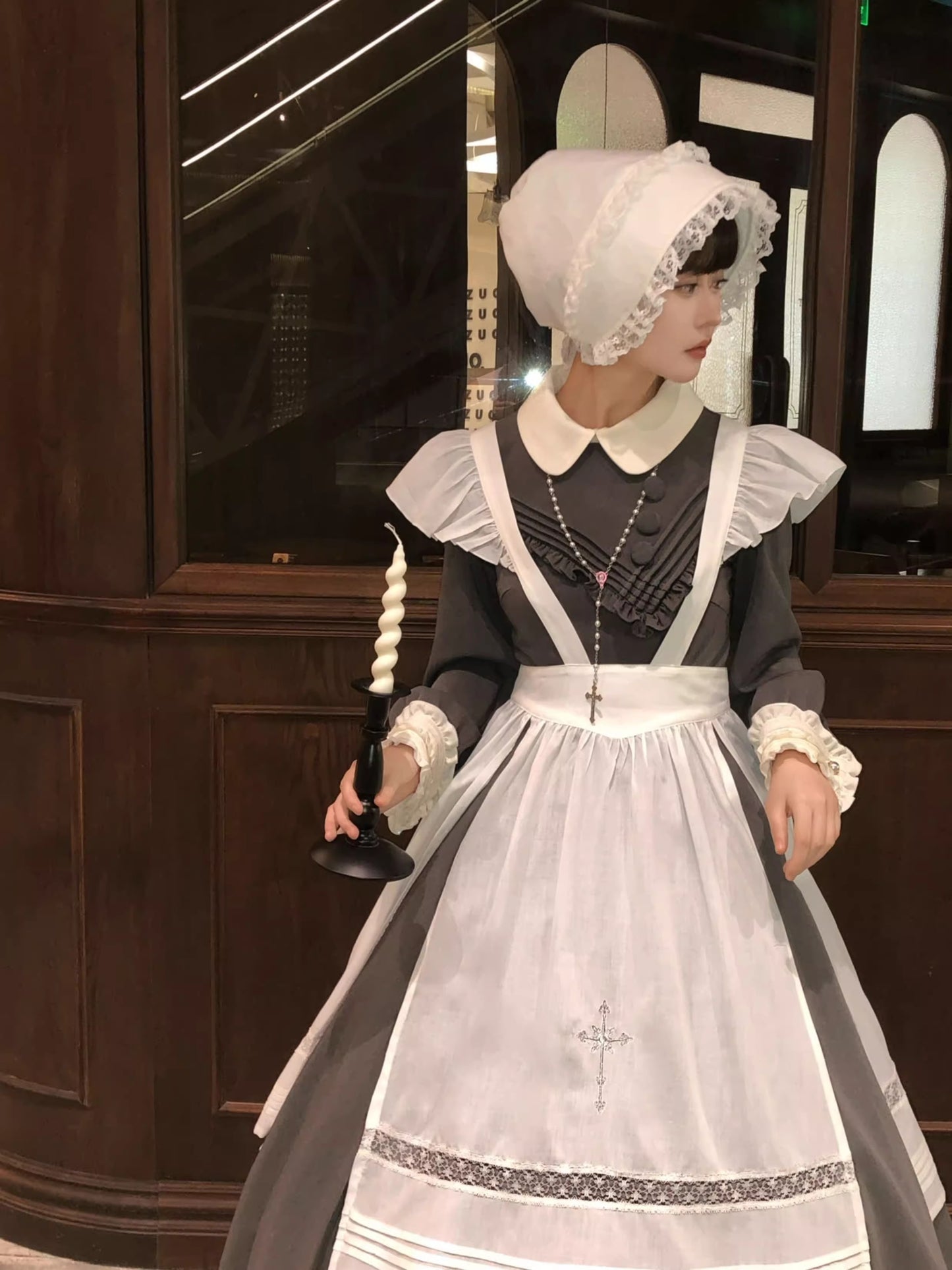 【受注予約~12/18】Lady Bird エプロン・ボンネット【sara bell】