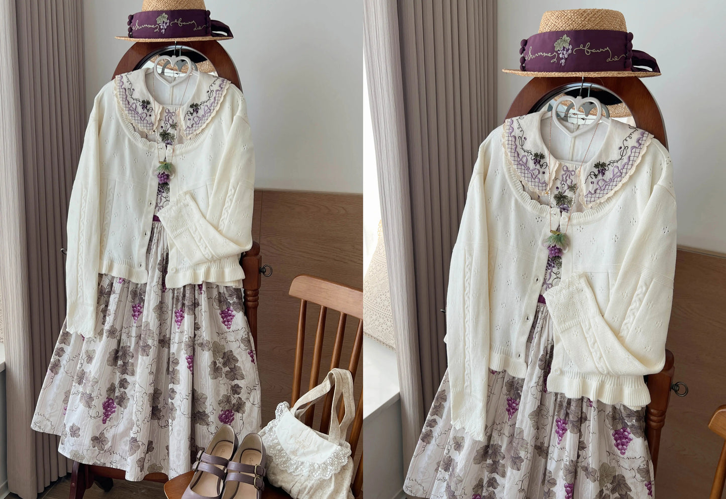 ラウンドネックニットトップス【MIST】