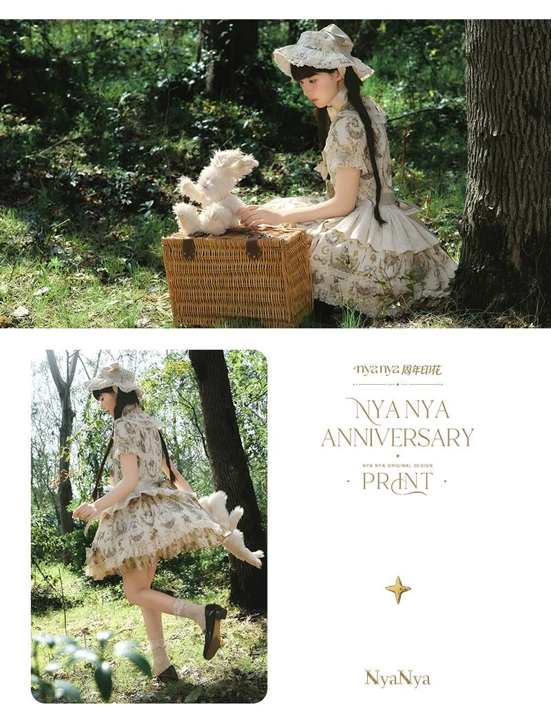 【受注予約~6/3】NyaNya Anniversary Print ワンピース【NyaNya】
