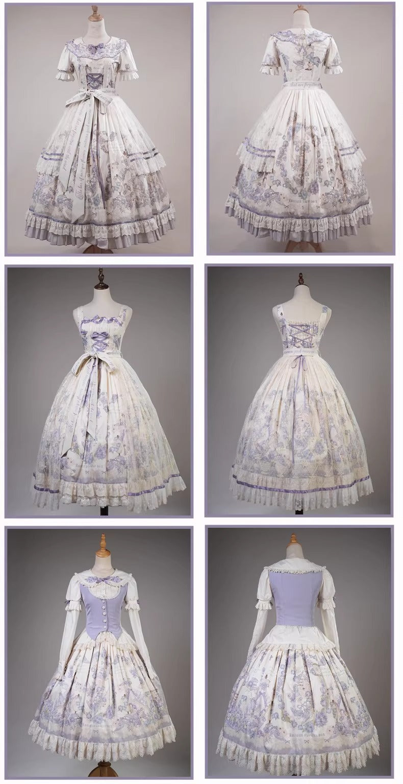 【受注予約~4/13】紫藤回顧録 ジャンパースカート【南笙阁】