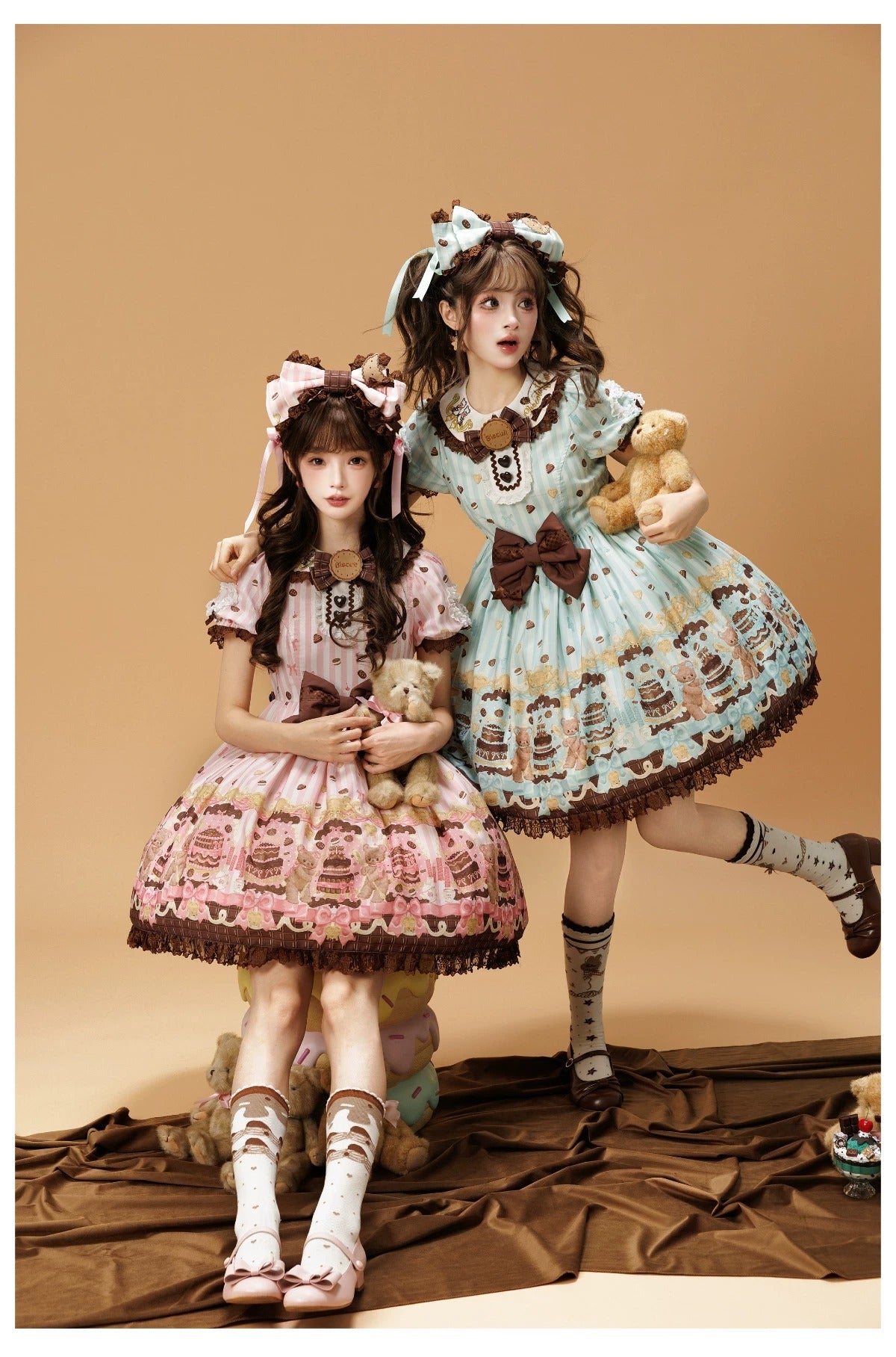 Cake & Teddy Bear ワンピース・ジャンパースカート【MY Cat-Twinkling Starlight】