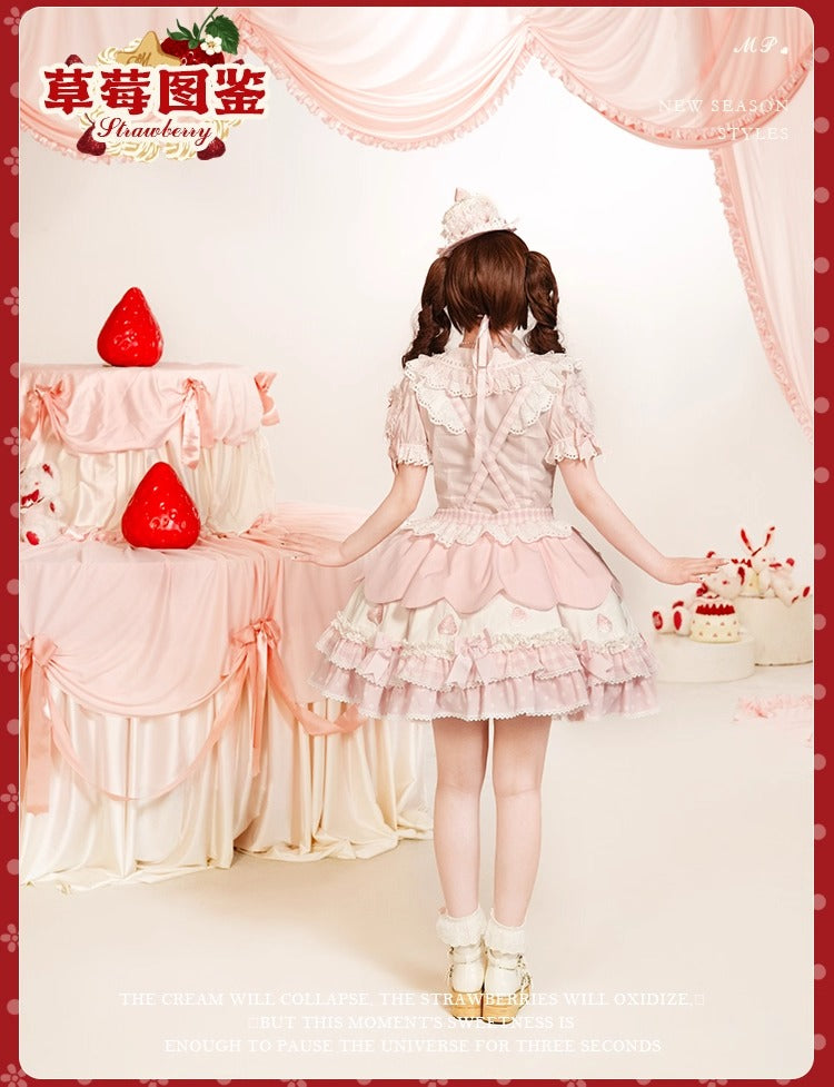 【受注予約~11/18】Strawberry Cake Illustration ブラウス【花与珍珠匣】