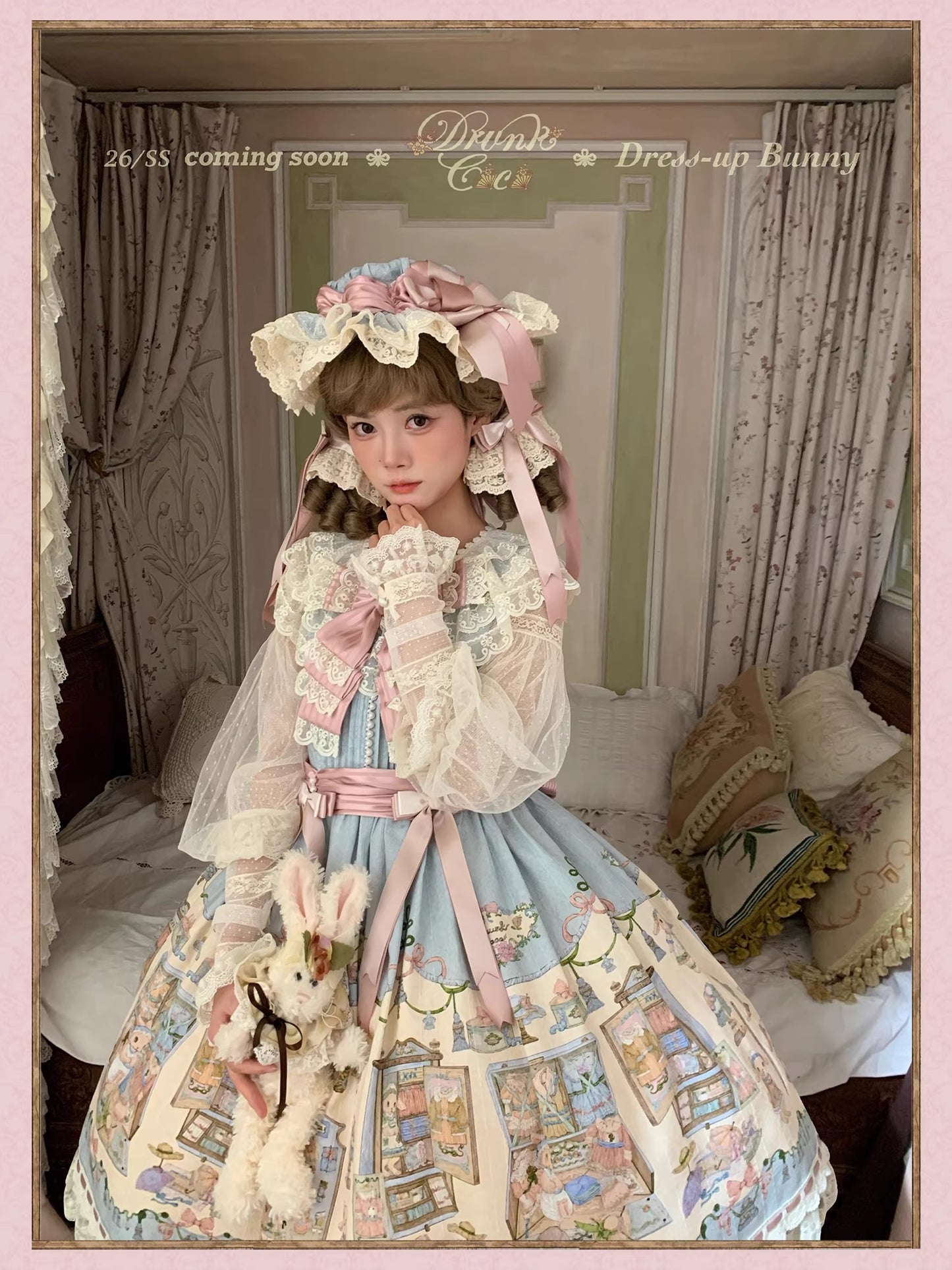 【受注予約~3/12】DressUp Bunny ワンピース【Drunk Coco】