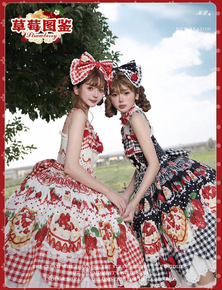 【受注予約~11/18】Strawberry Cake Illustration ジャンパースカート(タイプ2)【花与珍珠匣】