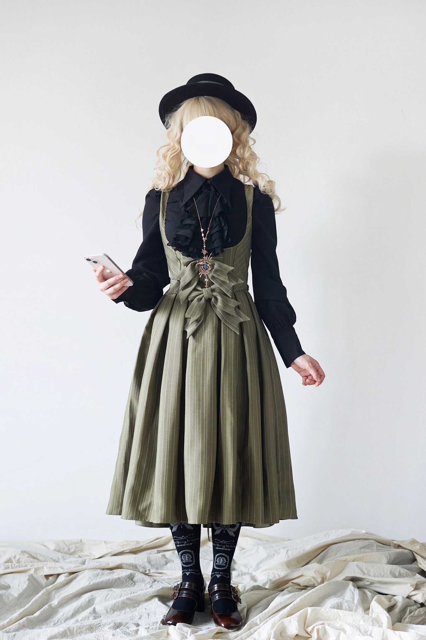 【受注予約~10/28】Bright Moon ジャンパースカート(ストライプ・タイプ1)【Little Dipper】