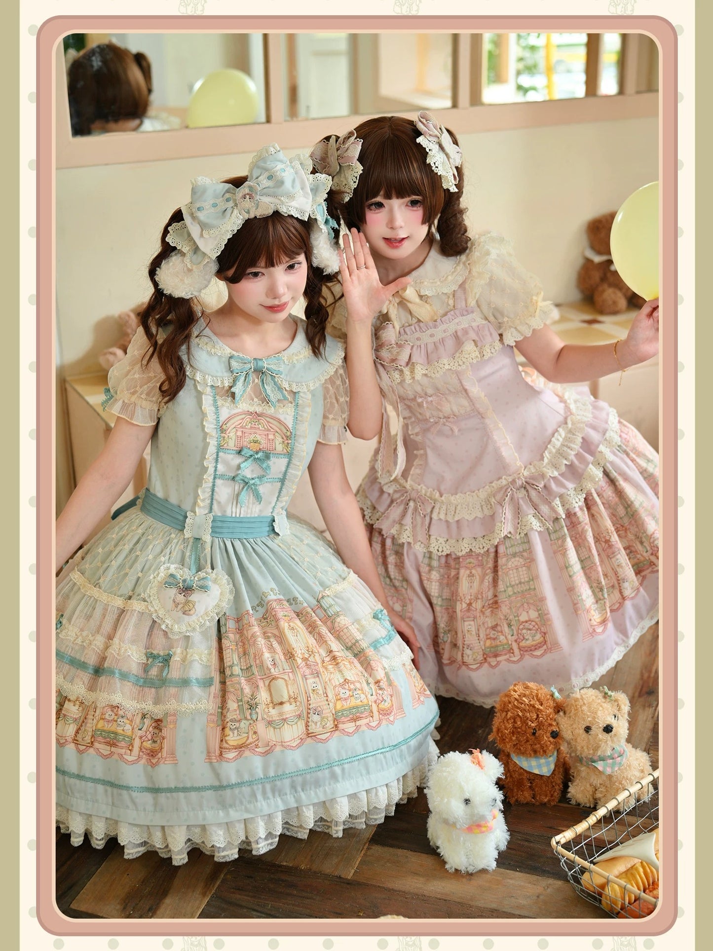 【受注予約~9/6】Fluffy Cat Castle ワンピース・ジャンパースカート【Alice Girl】