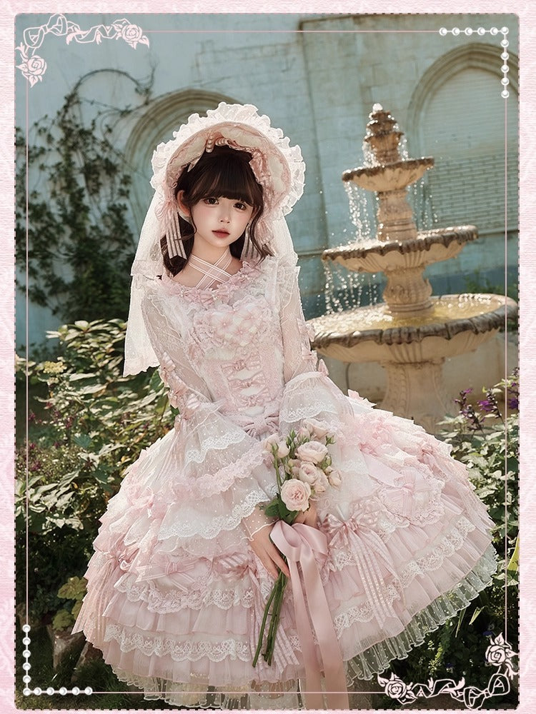 【受注予約~12/25】Love Heart ジャンパースカート【双生小熊】