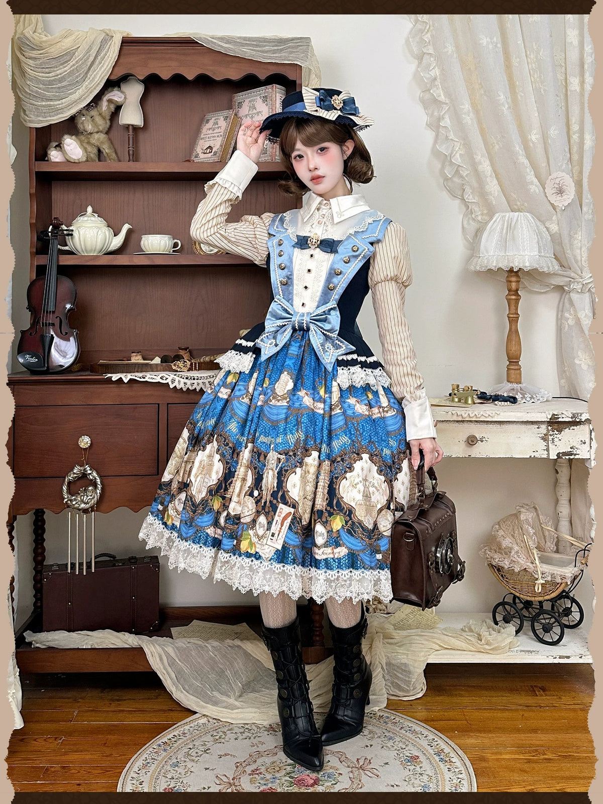【受注予約~11/5】イタリア旅行記 ワンピース・ジャンパースカート・スカート【Alice Girl】