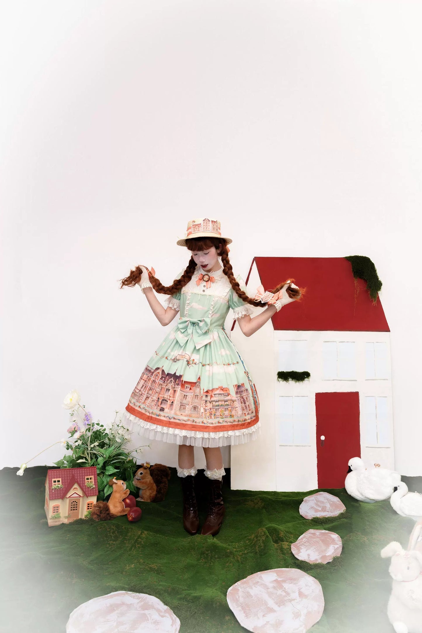 【受注予約~5/6】Dewans Garden Town ワンピース・ジャンパースカート【Cutey Mask】