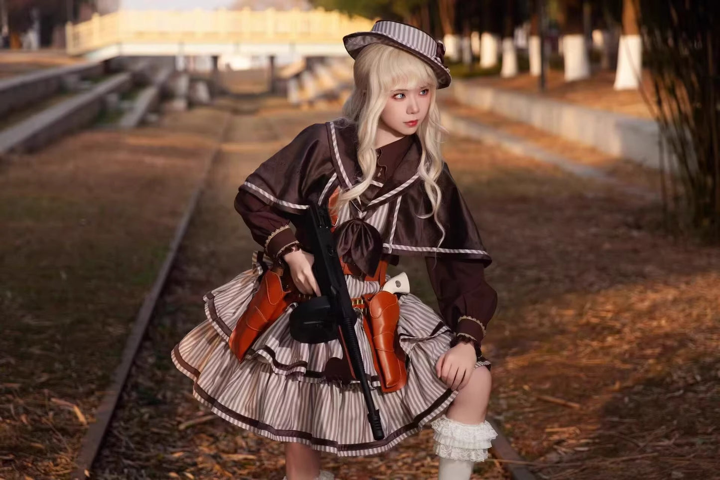 彼方の空 ケープ付きジャンパースカート【Infanta】