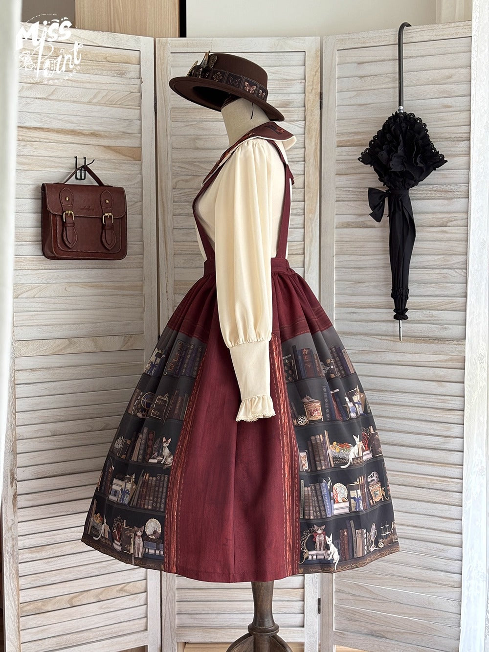 【受注予約~11/6】German Bookshelf スカート【Miss Point】