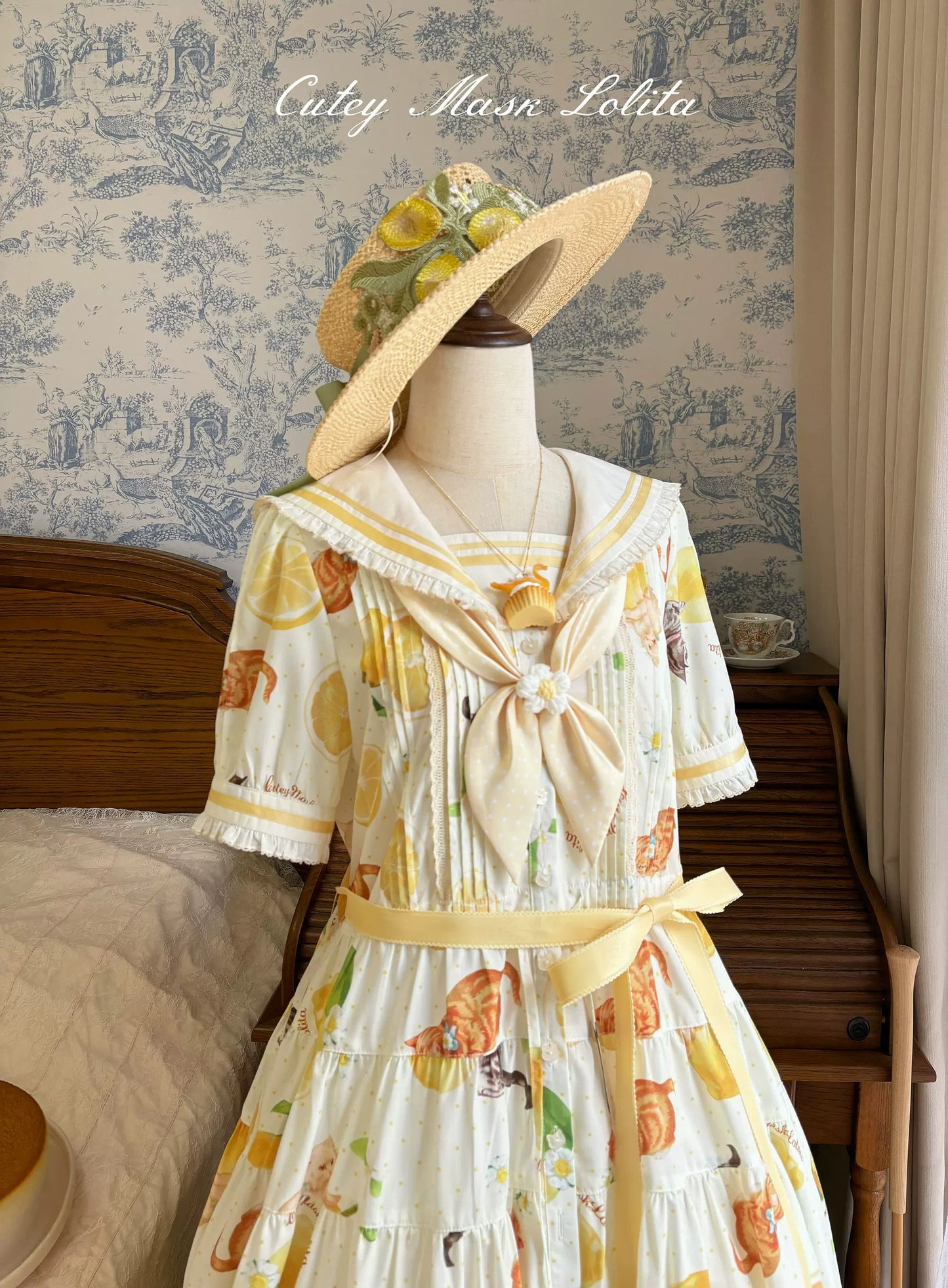 【受注予約~9/10】Lemon Kitty Dream ワンピース・ジャンパースカート【Cutey Mask】