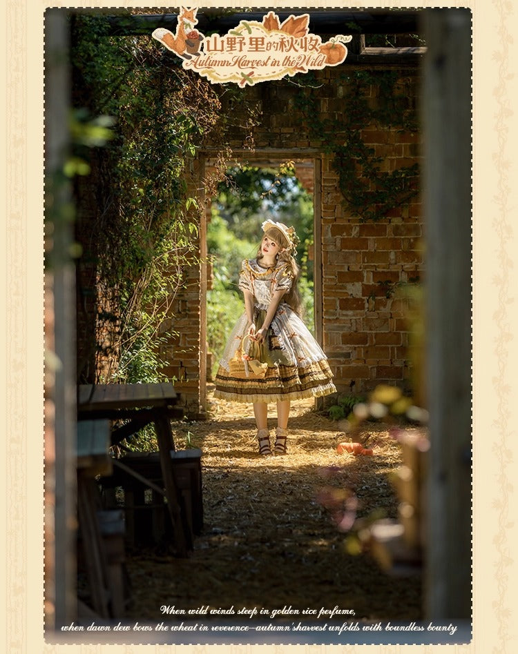 [Pre-orders open until October 2nd] Autumn Harvest in the Hill One-Piece Dress [Flowers and Pearl Box]