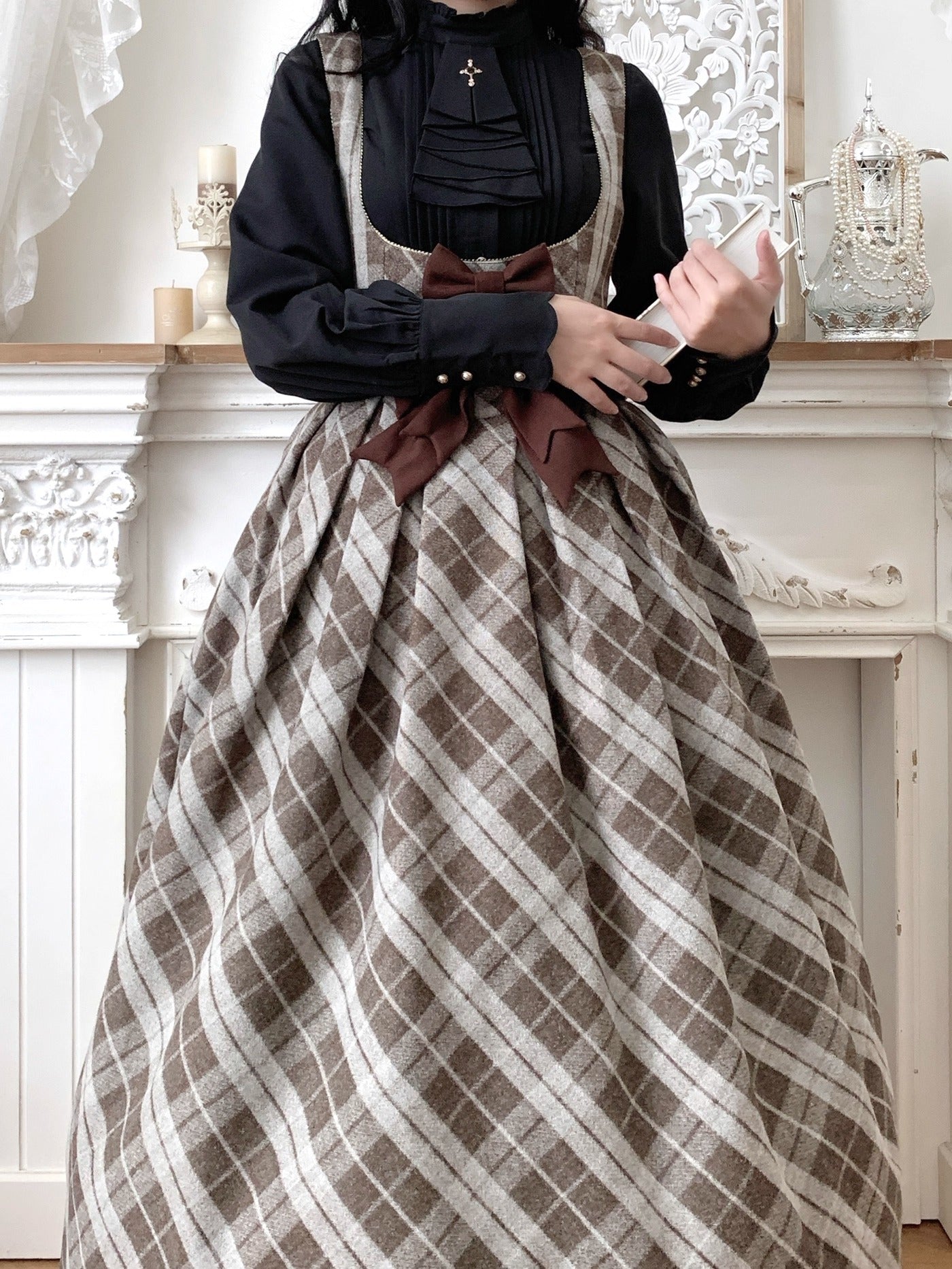 littlesunnybite ジャンパースカート ToAlice】C7688タータンチェックアニマルジャンパースカート【30