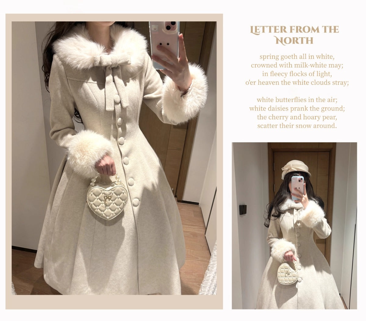 【受注予約~11/10】North Letter コート【Snow】