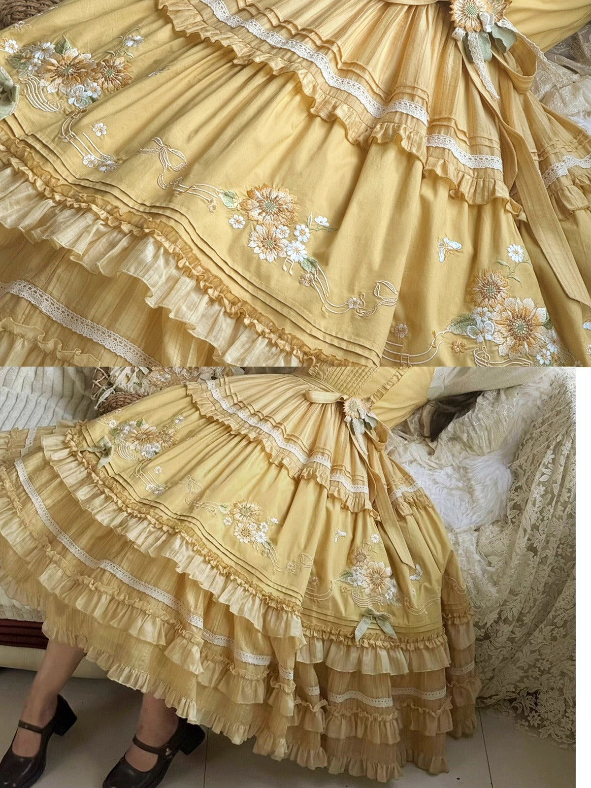 [Pre-orders available until September 23rd] Moonlit Sunflower Dress/Jumper Skirt [Moonlight Amber]