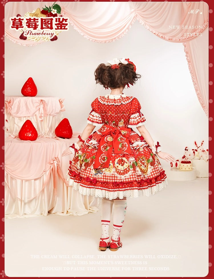 【受注予約~11/18】Strawberry Cake Illustration ワンピース(タイプ3)【花与珍珠匣】