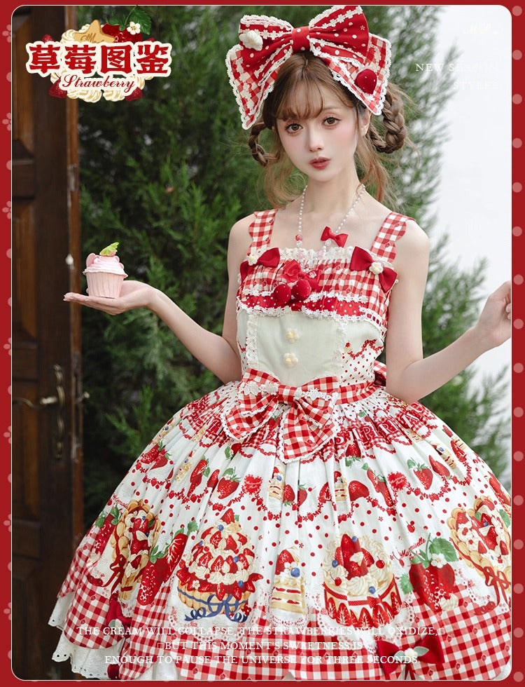 【受注予約~11/18】Strawberry Cake Illustration ジャンパースカート(タイプ2)【花与珍珠匣】