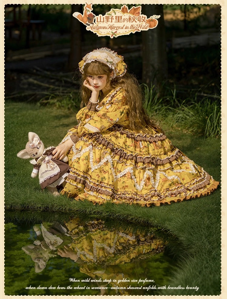 [Pre-orders open until October 2nd] Autumn Harvest in the Hill One-Piece Dress [Flowers and Pearl Box]