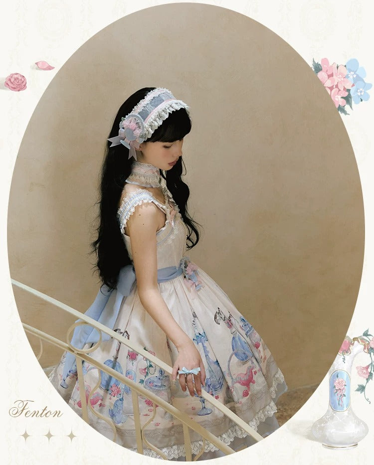 【受注予約~4/29】Fenton Curio Cabinet ワンピース・ジャンパースカート・エプロン【花与珍珠匣】