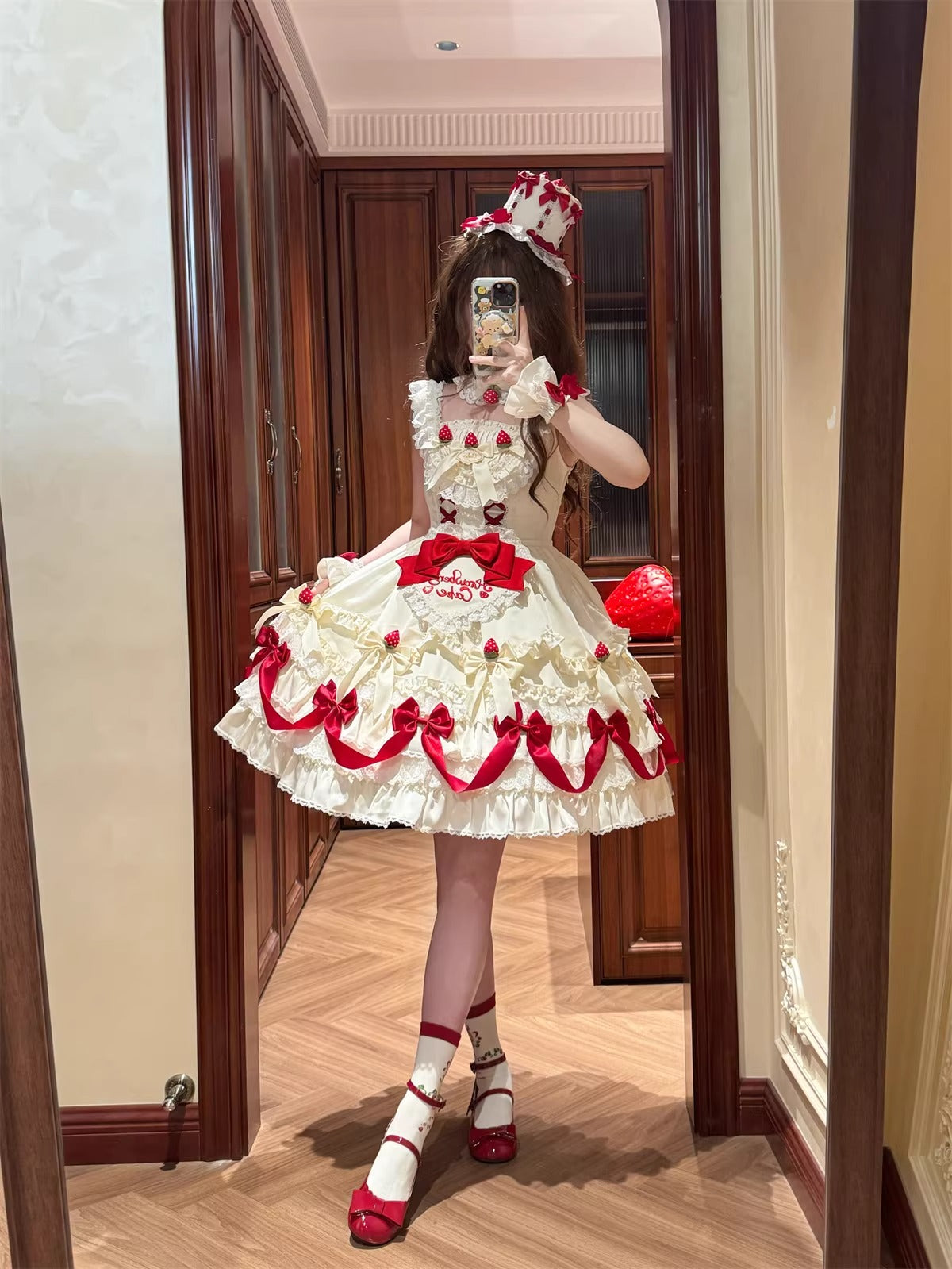 【受注予約~3/18】初雪苺 ワンピース・ジャンパースカート【Uncle's Workshop】