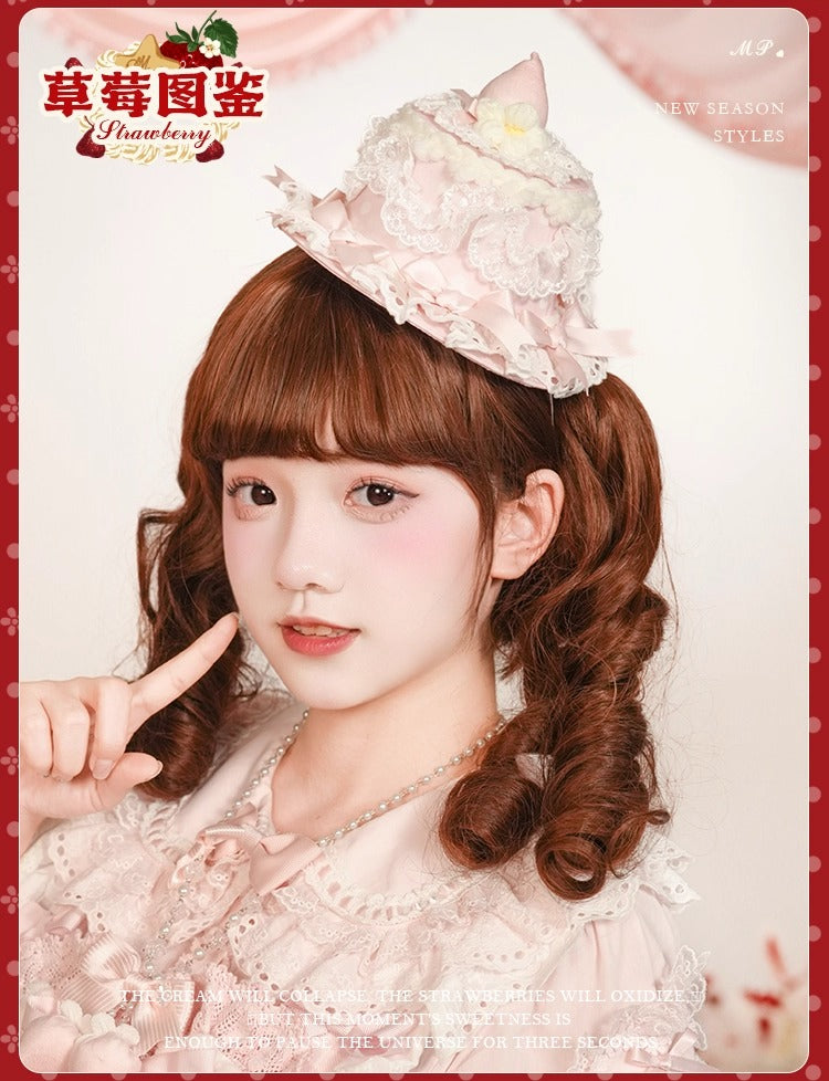 【受注予約~11/18】Strawberry Cake Illustration スカート【花与珍珠匣】