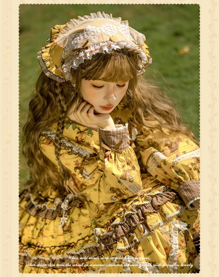 [Pre-orders open until October 2nd] Autumn Harvest in the Hill One-Piece Dress [Flowers and Pearl Box]