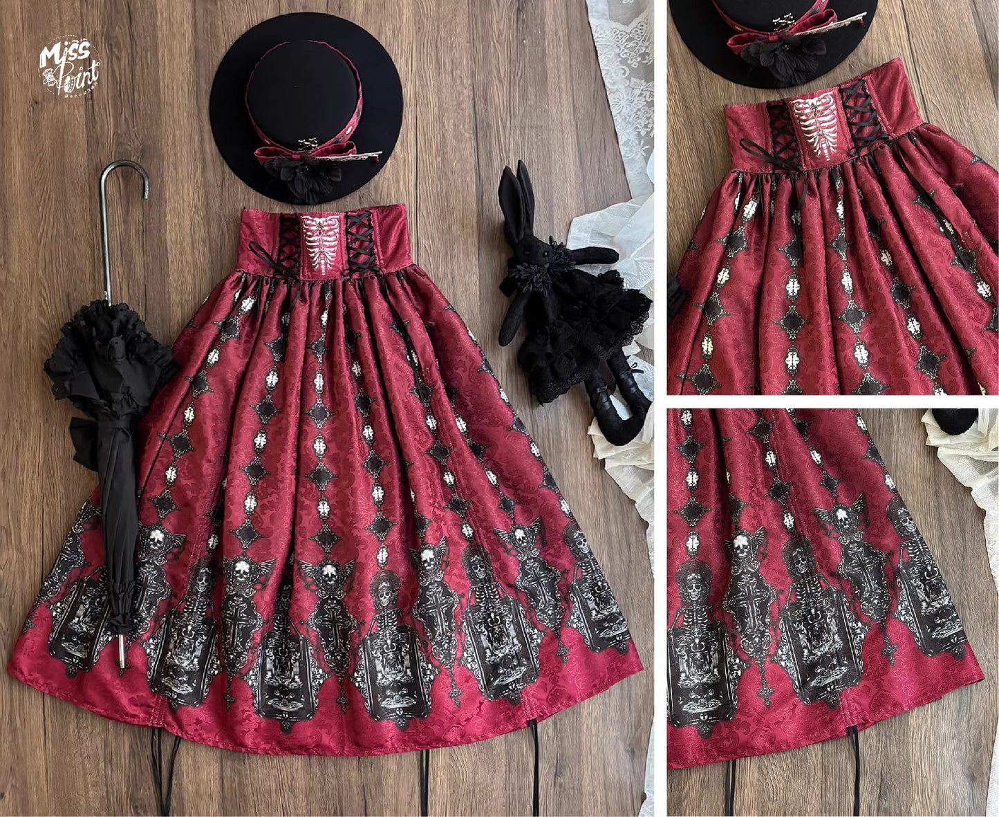 【受注予約~2/24】Returning on a Moonlit Night スカート【Miss Point】