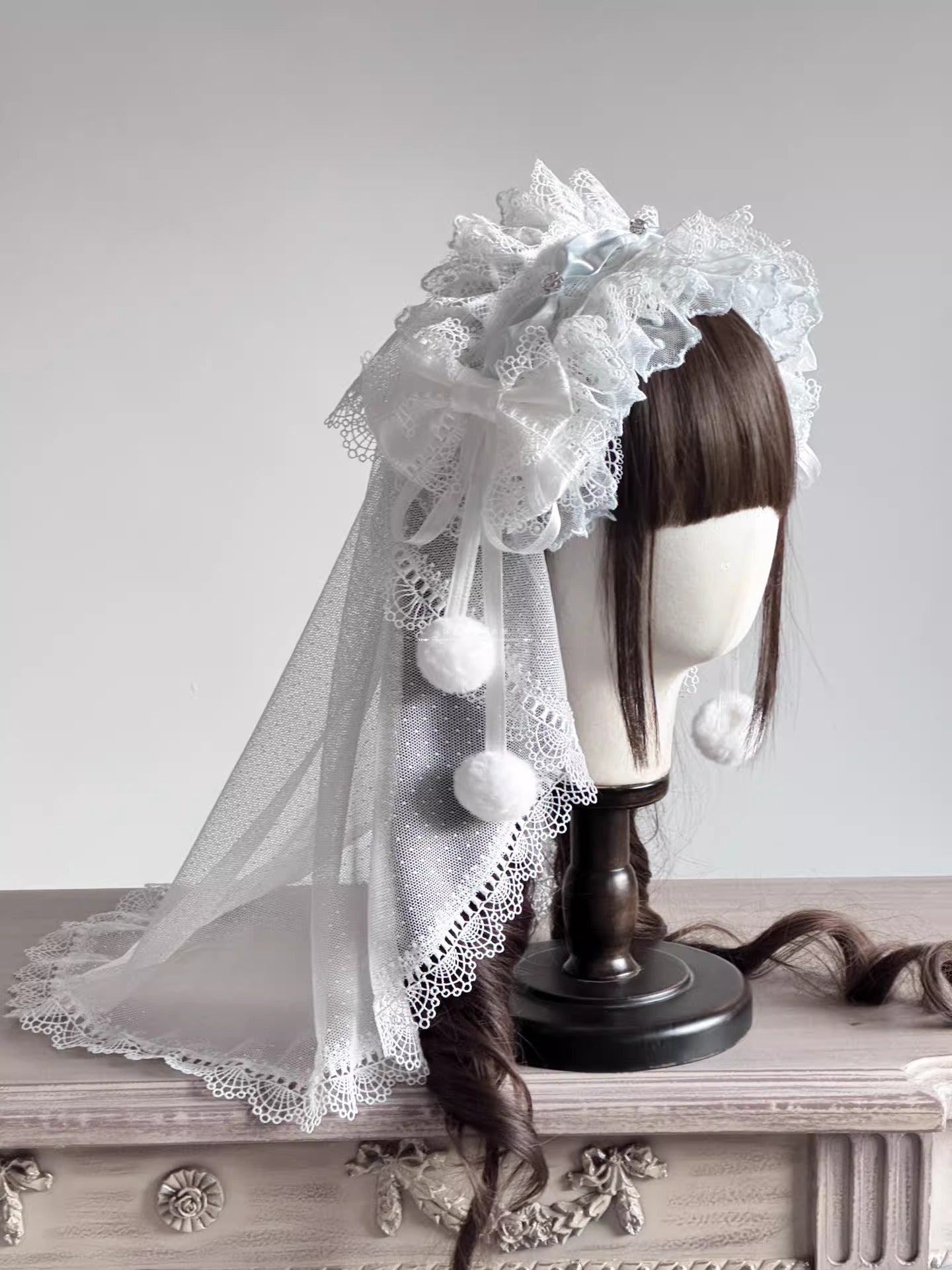 ヴェール付きSnow Drop ヘッドドレス【妹抖手作工作屋】
