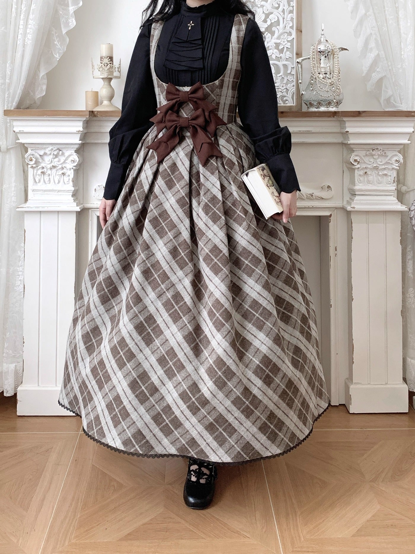 【受注予約~10/28】Bright Moon ジャンパースカート(チェック)【Little Dipper】