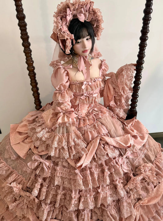 【受注予約~3/26】宝石薔薇花嫁SP スカート(ピンク)【Sweet Wood】