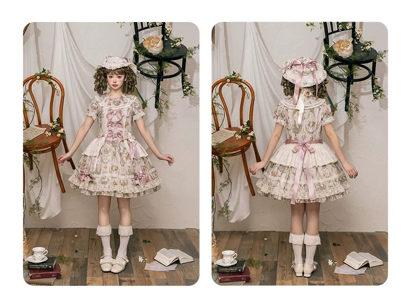 【受注予約~6/3】NyaNya Anniversary Print ワンピース【NyaNya】