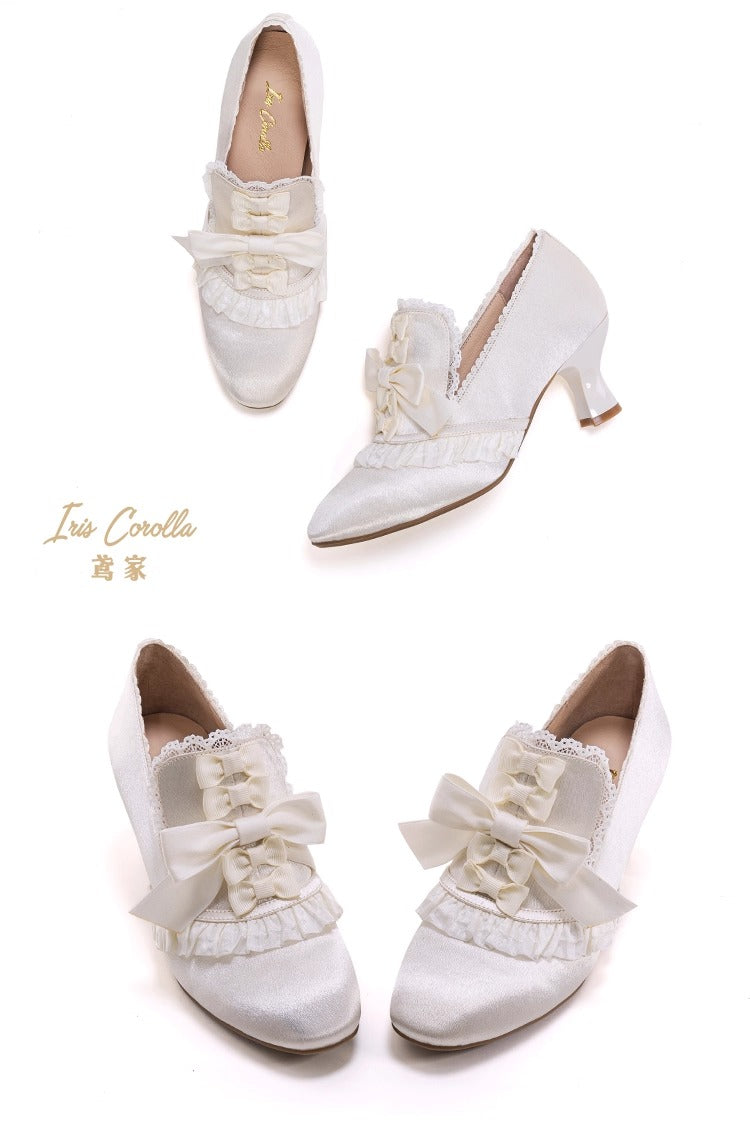 Marie Antoinette リボンヒールシューズ【Iris Corolla】